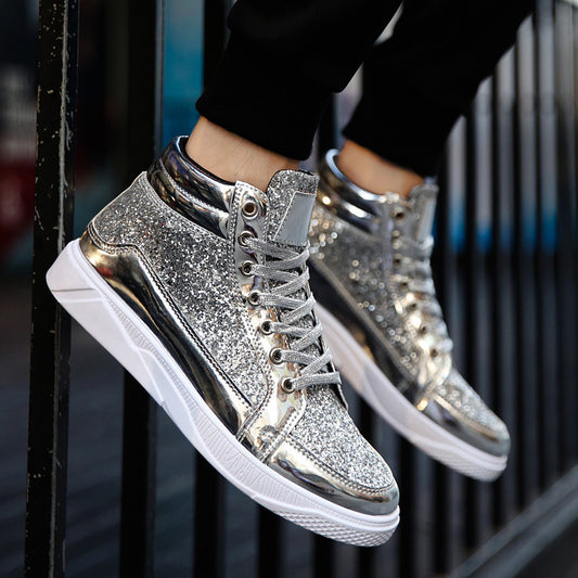 Men Glitter Sneakers Shoes