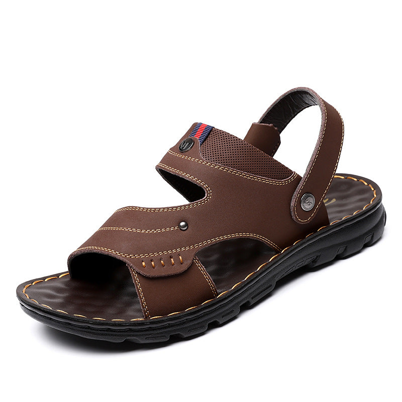 Men's Outdoor Leather Sandals Slippers