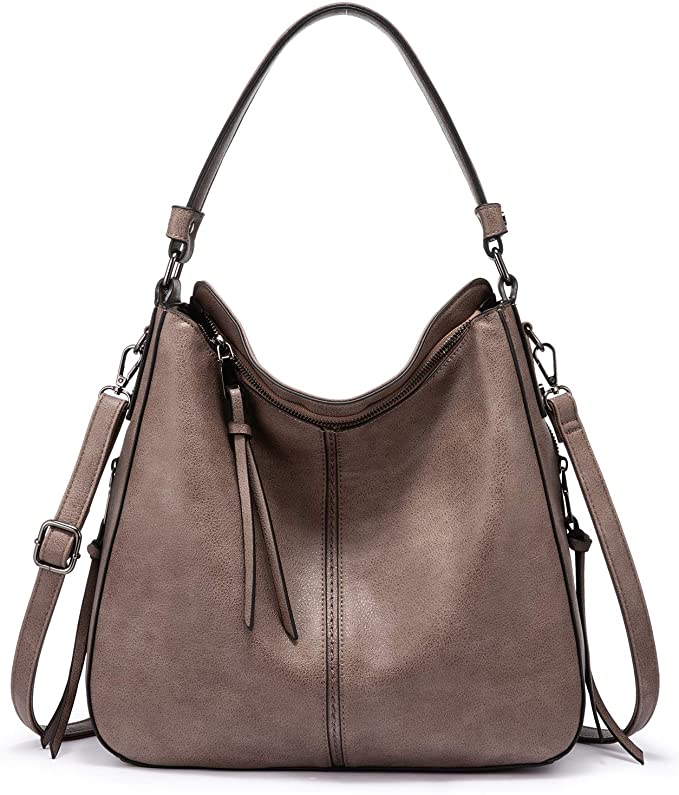 Hobo Genuine Leather Bags for Women【Brown/BLack/Grey Color】