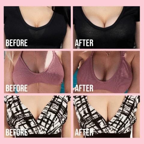 Reusable Lift Up Invisible Tape Bra【1Pair Black + 1Pair Cream】