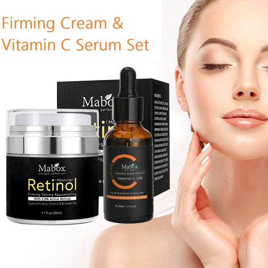 Mabox Vitamin C Serum;  Mabox 2.5% Retinol Moisturizer Face Cream [Buy Package Save 600KSH]