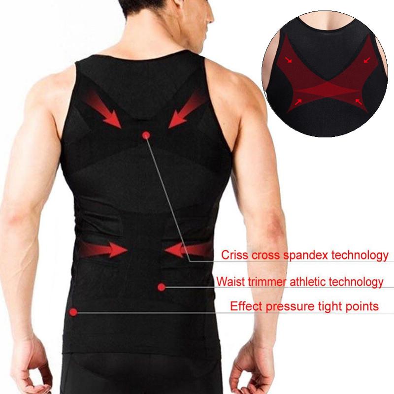 Men's Slimming Body Shaper Vest Shirt Abs Abdomen Slim【2PC/Pack】