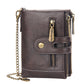 Retro Bifold Card Holder Men's Wallet with Chain