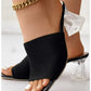 Thick Heel Breathable Transparent Sandals