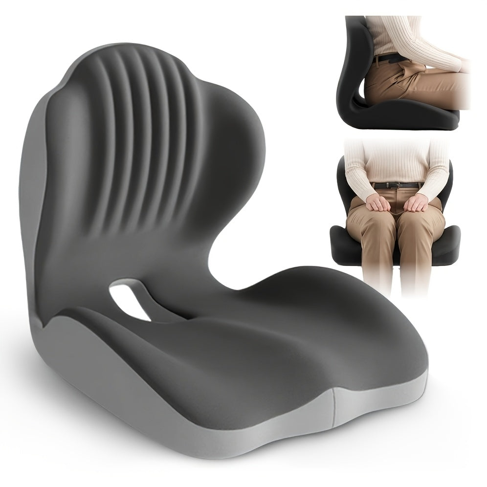 Ergonomic Memory Foam Cushion with Lumbar Support