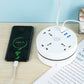 Round Portable Power Strip Extension Cord Socket Plug ( UK Plug )