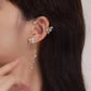 Zircon Flower Butterfly Ear Clip