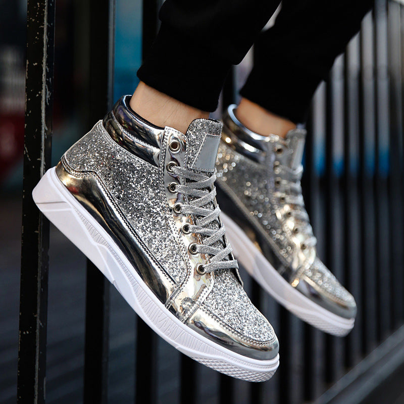 Men Glitter Sneakers Shoes