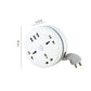 Round Portable Power Strip Extension Cord Socket Plug ( UK Plug )