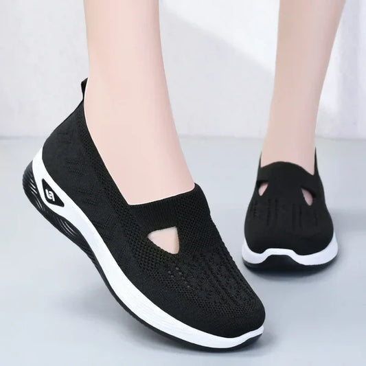 Women Woven Orthopedic Breathable Soft Sole Shoes