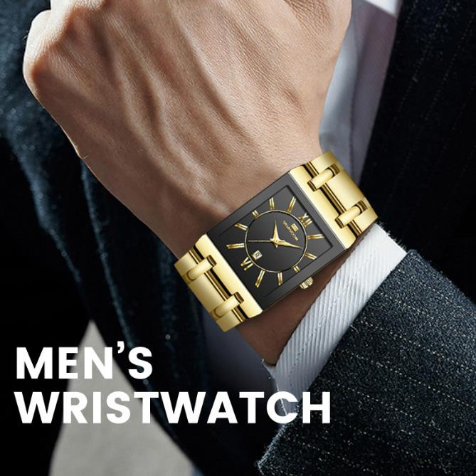 Men's Square Quartz Watch