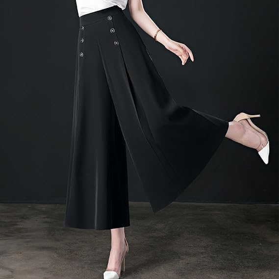 Fashion Pleated Wide Leg Pants