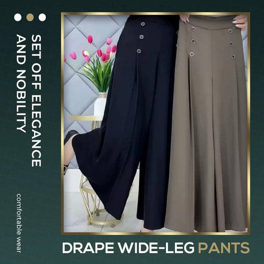 Fashion Pleated Wide Leg Pants