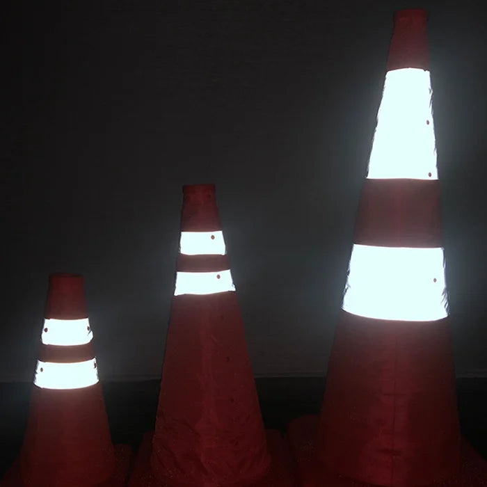 Foldable Traffic Reflective Safety Cone with LED Lights