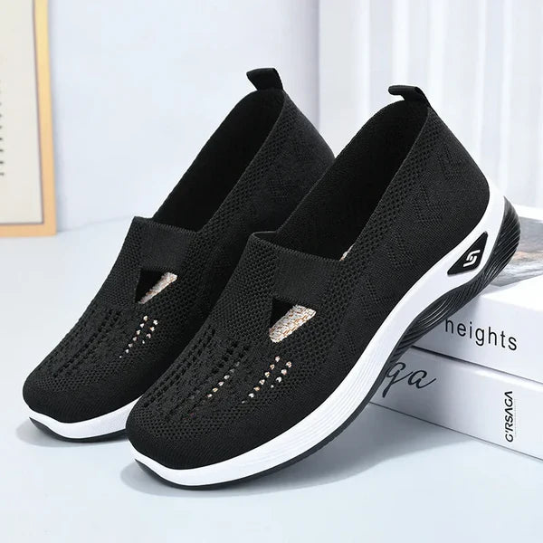 Women Woven Orthopedic Breathable Soft Sole Shoes