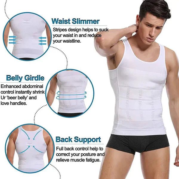 Men's Slimming Body Shaper Vest Shirt【2PC/Pack】