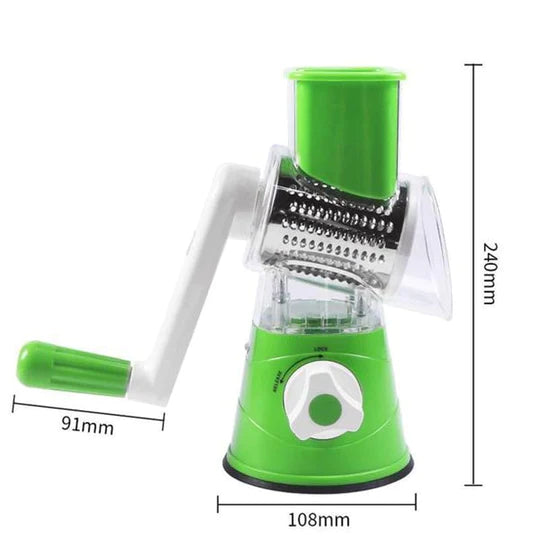 3-in-1 Manual Rotation Vegetable Fruit Slicer Round Cutter Vegetable Chopper