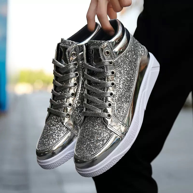 Men Glitter Sneakers Shoes