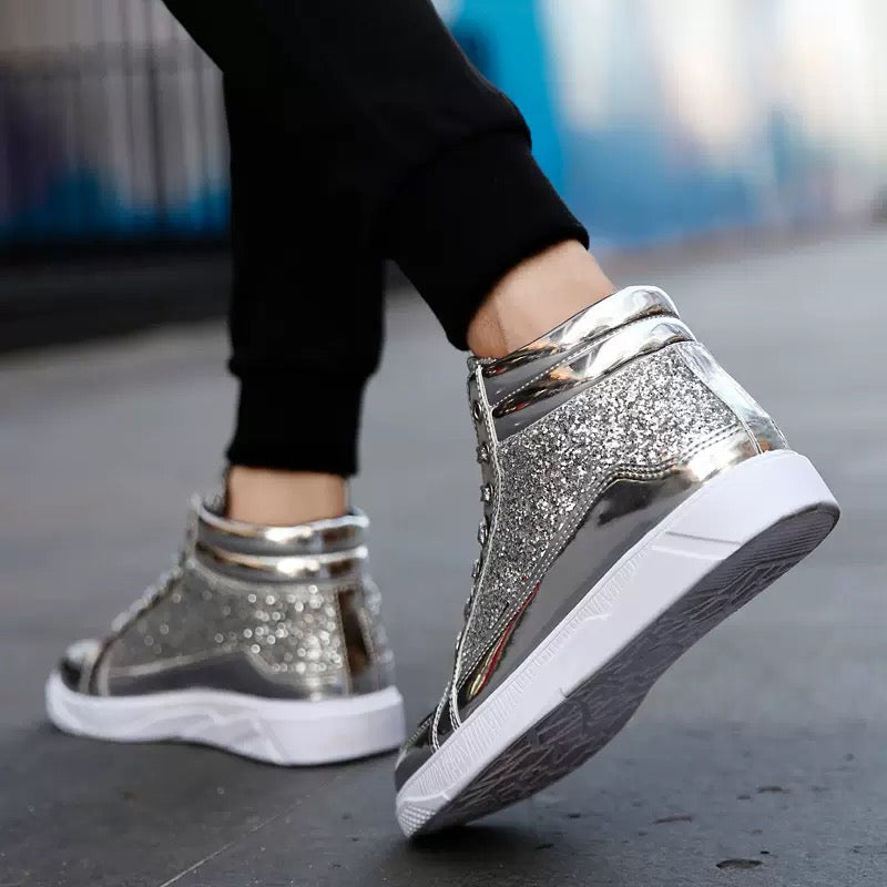 Men Glitter Sneakers Shoes