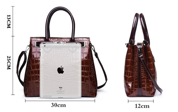 Women Crocodile Pattern Bag【Brown/Black/Red Color】