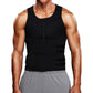 Sauna Suit for Men with Waist Trainer Men's Workout Tank Tops Black