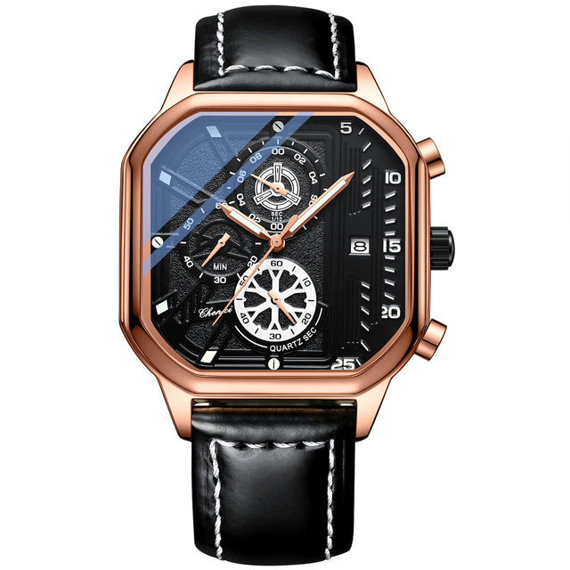 CHENXI Men's Square Leather Watch