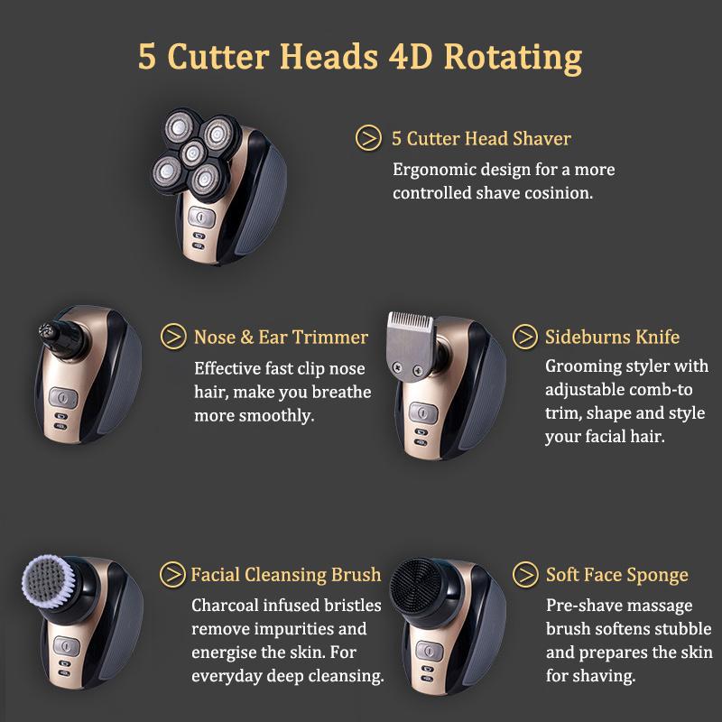 Premium 4D Electric Shaver 5 in 1 Set