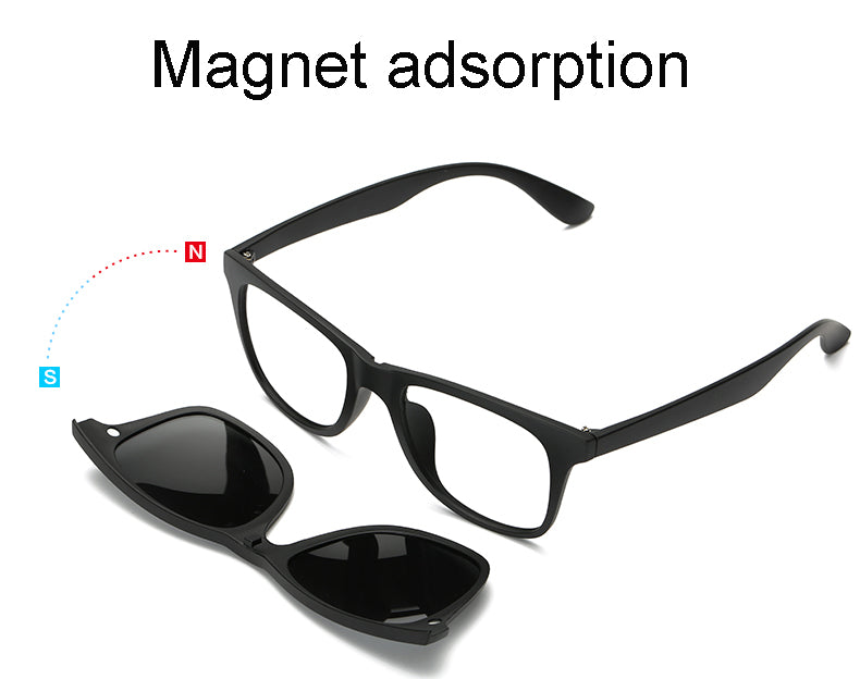 6 In 1 Changed 5 Lenes Magnet Polarized Sunglasses