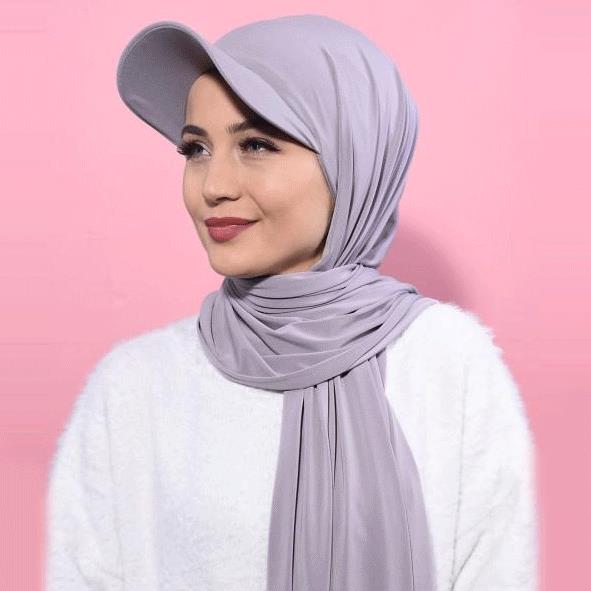 Sports Style Solid Color Pearl Scarf Cap