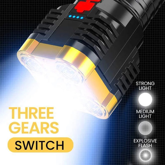 Five Nuclear Powerful Led Outdoor Rechargeable Flashlight